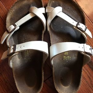 Lace colored Birkenstock Mayari Sandals, sz 37